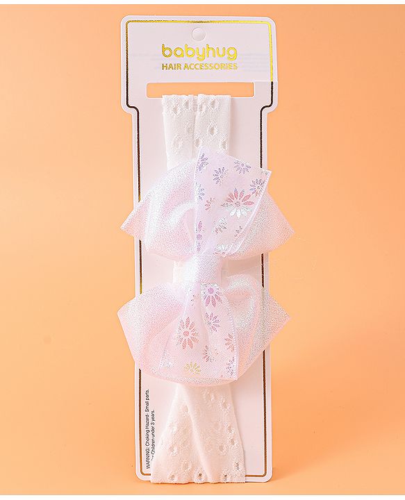 Babyhug Bow Applique Headband - Pink
