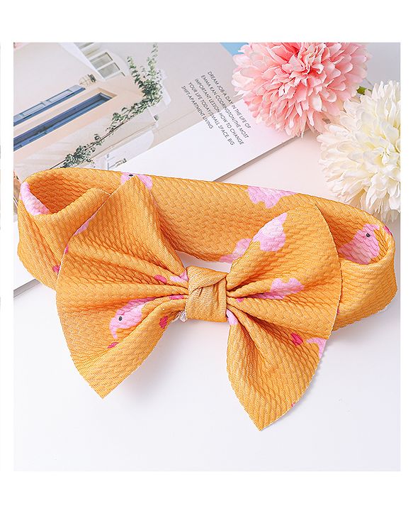 Babyhug Bow Applique Headband- Orange