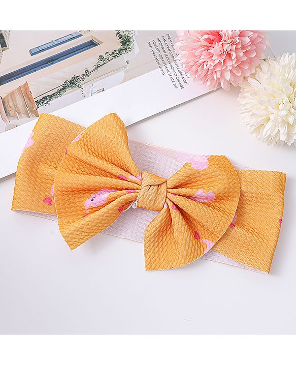 Babyhug Bow Applique Headband- Orange