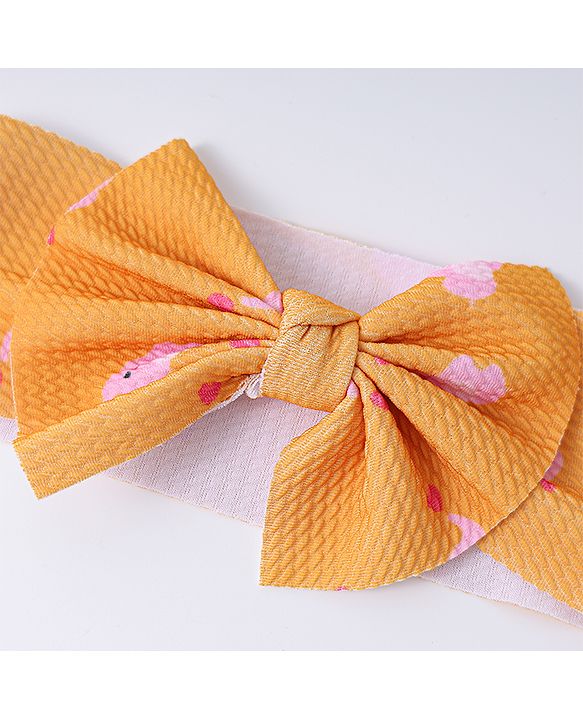 Babyhug Bow Applique Headband- Orange