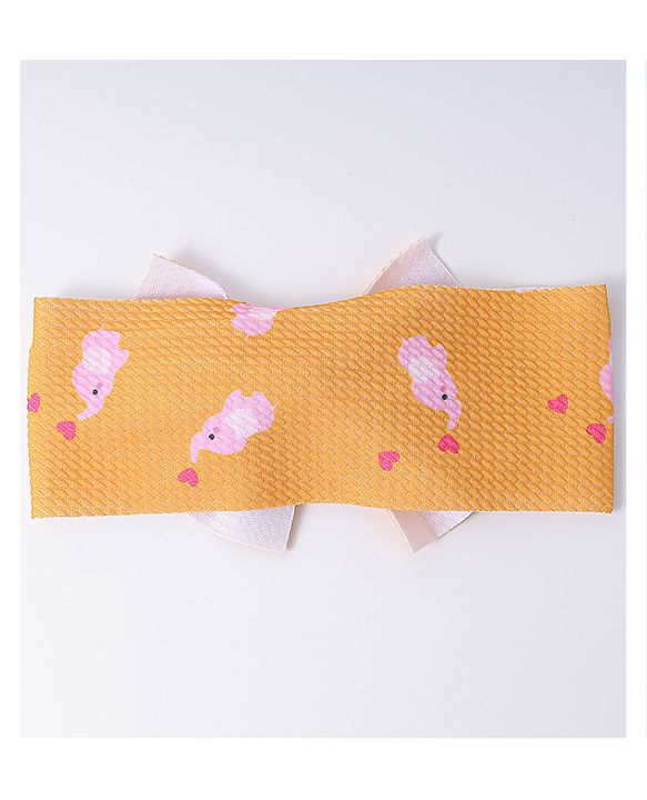 Babyhug Bow Applique Headband- Orange