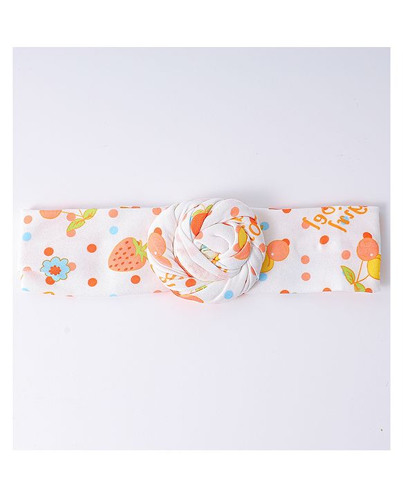 Babyhug Headbands with Knot Detailing with Fruits & Stars Print Pack of 3 - Multicolor