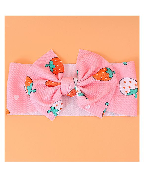 Babyhug Headbands with Bow Detailing with Animal & Fruits Print Pack of 3 - Multicolor