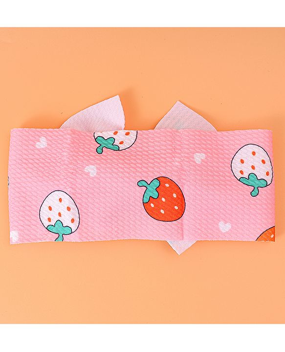 Babyhug Headbands with Bow Detailing with Animal & Fruits Print Pack of 3 - Multicolor