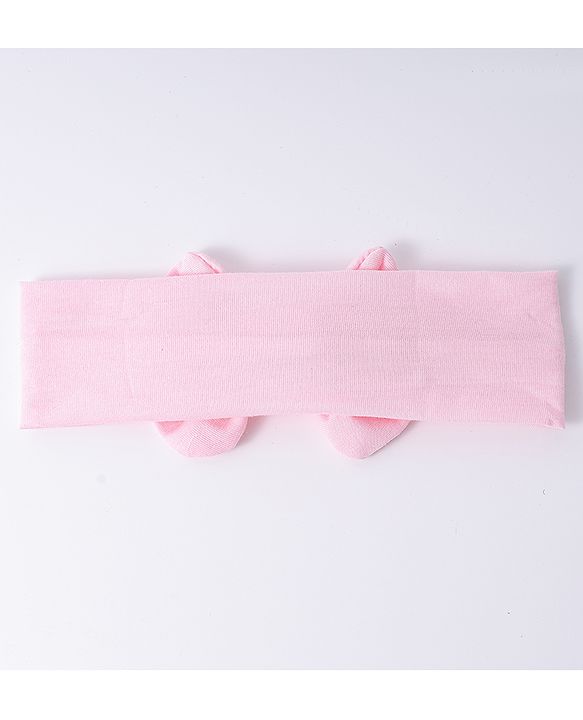 Babyhug Bow Applique Headbands Pack of 3 - Pink
