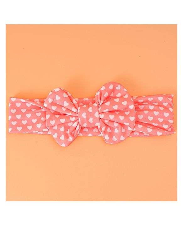 Babyhug Bow Applique Headbands Pack of 3 - Pink