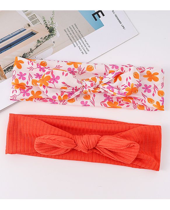 Babyhug Headbands with Knot Detailing Pack of 2 - Multicolor