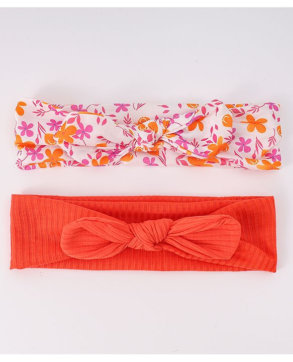 Babyhug Headbands with Knot Detailing Pack of 2 - Multicolor