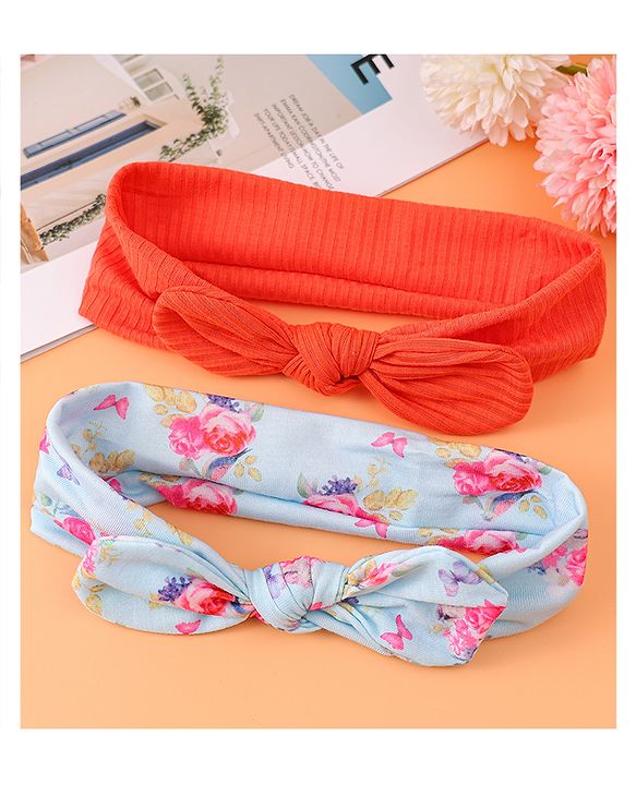 Babyhug Headbands with Knot Detailing Pack of 2 - Multicolor
