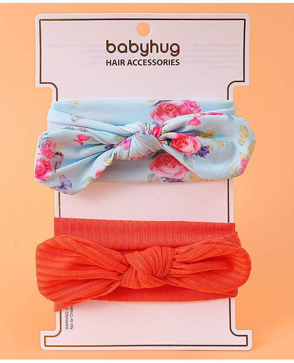 Babyhug Headbands with Knot Detailing Pack of 2 - Multicolor