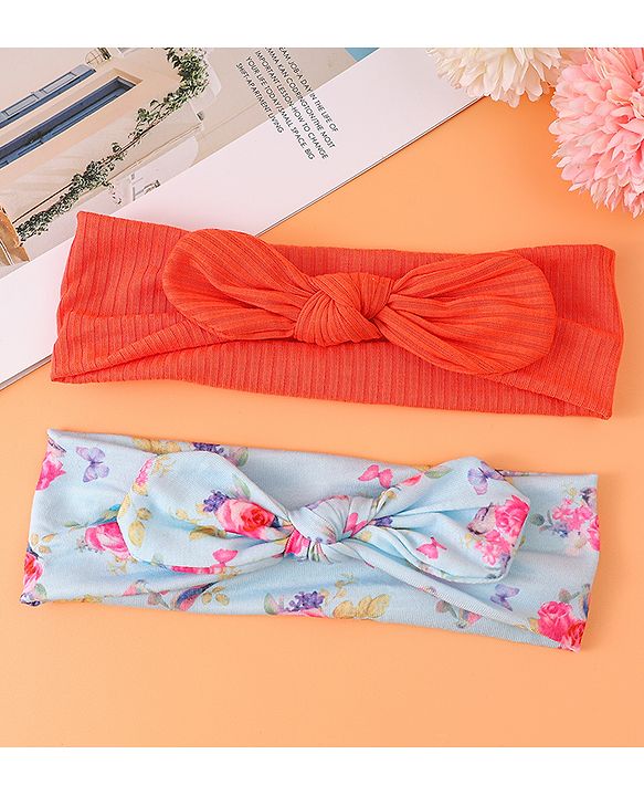Babyhug Headbands with Knot Detailing Pack of 2 - Multicolor
