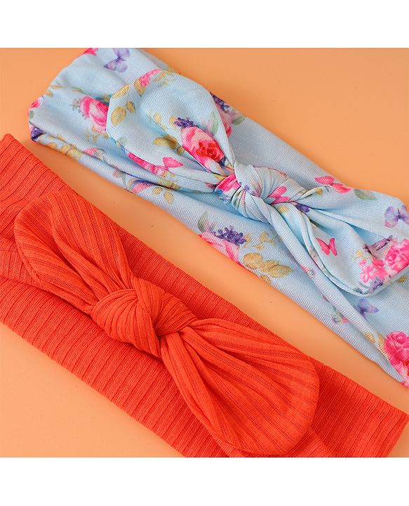 Babyhug Headbands with Knot Detailing Pack of 2 - Multicolor