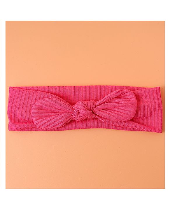 Babyhug Bow Applique Headbands Pack of 2 - Multicolor