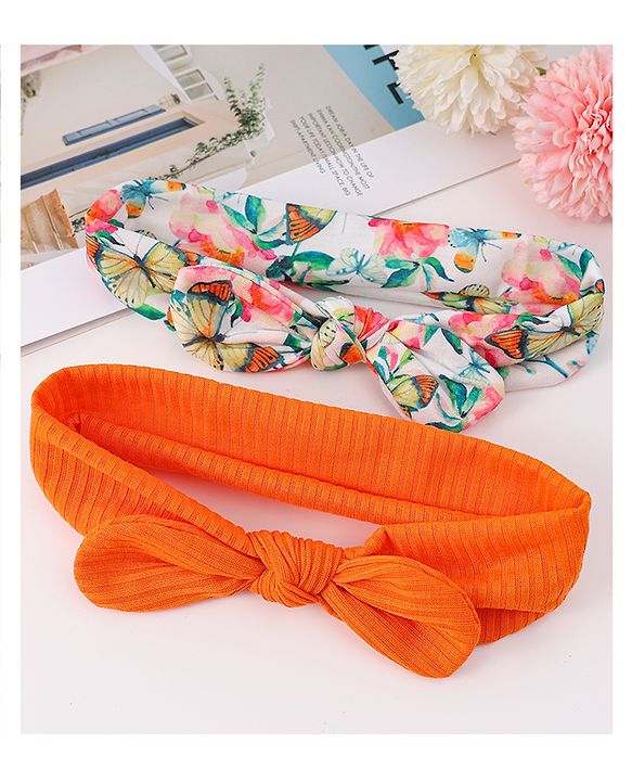 Babyhug Headbands with Knot Detailing Pack of 2 - Multicolor