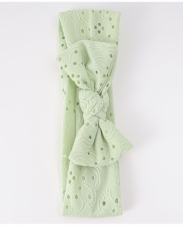 Babyhug Bow Applique Headband - LIght Green