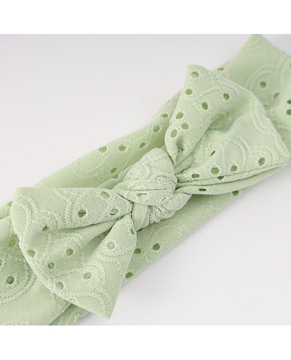 Babyhug Bow Applique Headband - LIght Green