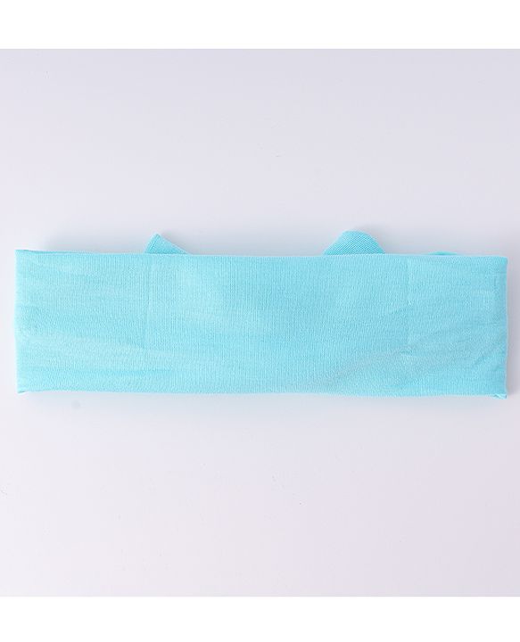 Babyhug Headbands with Knot Design Star Stripe & Animal Print Pack of 3 - Light Blue & White