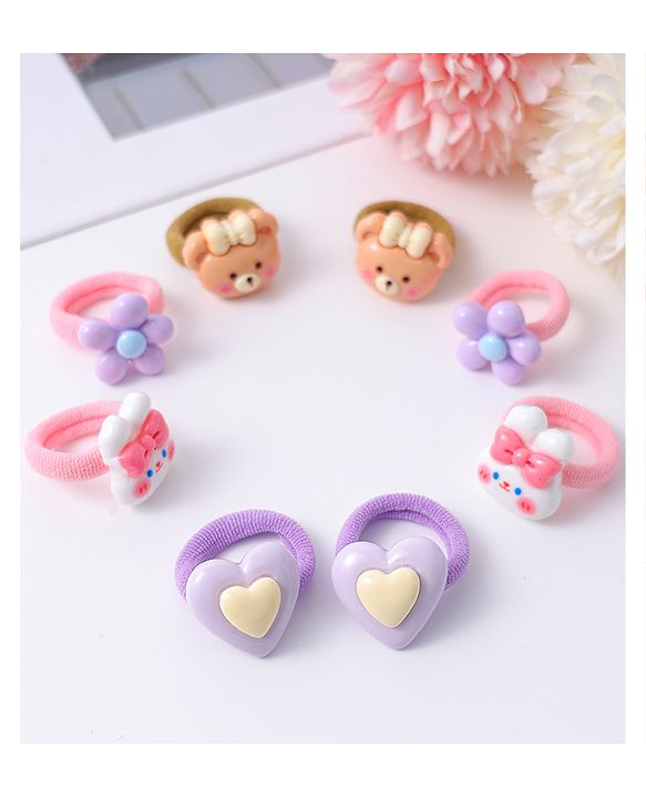 Babyhug Free Size Hair Bands With Bow Design Pack of 2- Multicolor
