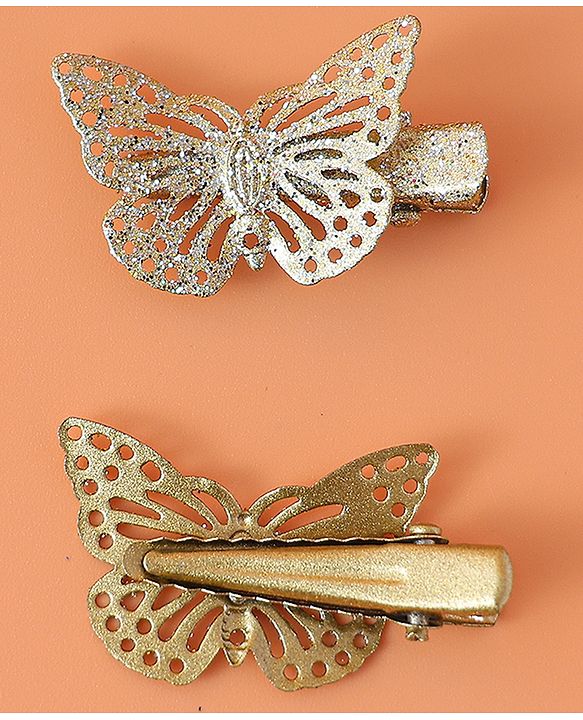 Babyhug Free Size Clips With Butterfly Applique Pack Of 10 - Multi Colour
