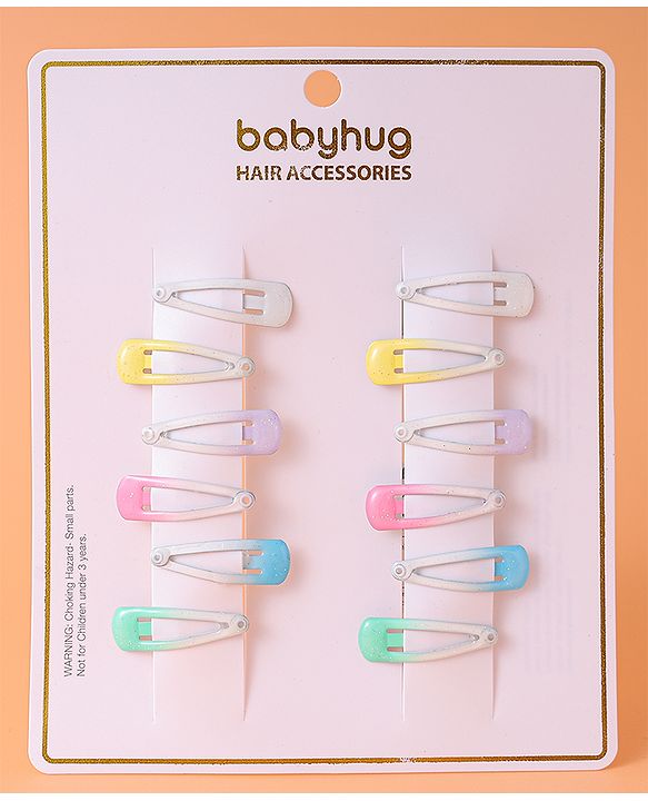 Babyhug Snap Clips  Pack of 12 -  Multicolour