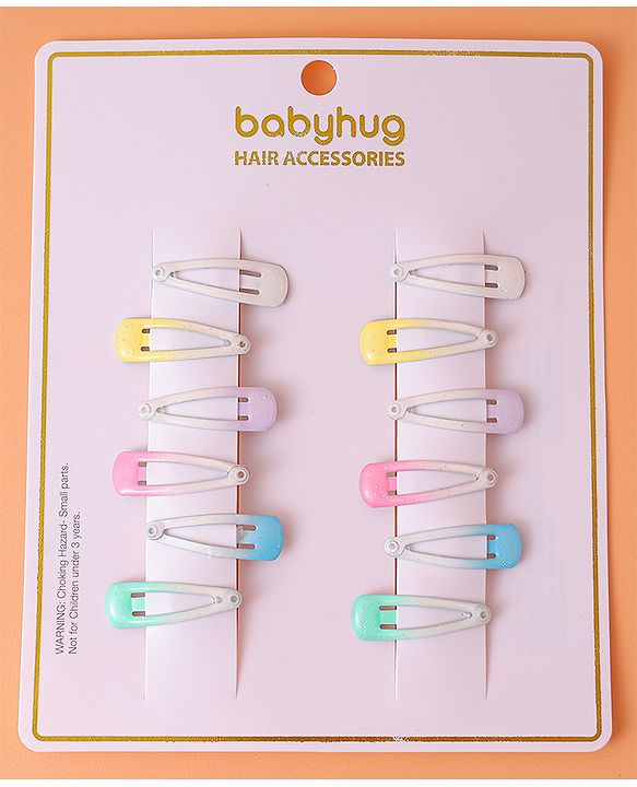 Babyhug Snap Clips  Pack of 12 -  Multicolour