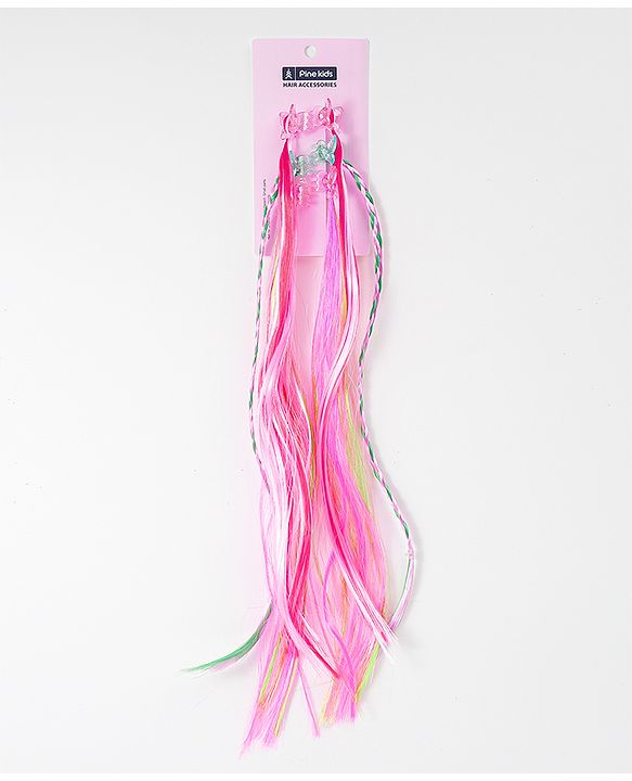 Pine Kids Hair Extensions Free Size Pack of 3 - Multicolor