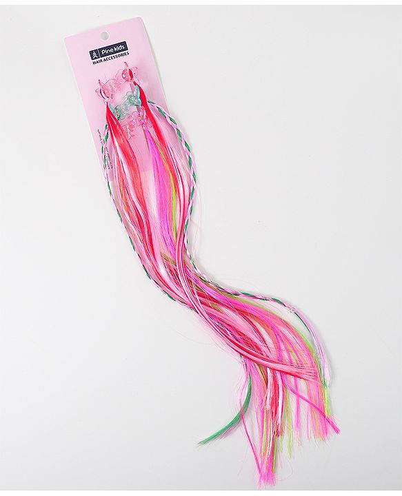 Pine Kids Hair Extensions Free Size Pack of 3 - Multicolor