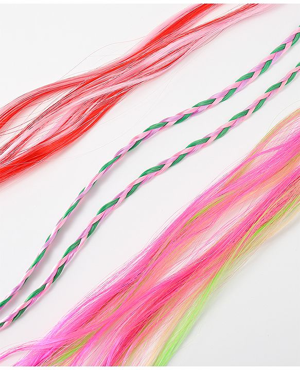 Pine Kids Hair Extensions Free Size Pack of 3 - Multicolor