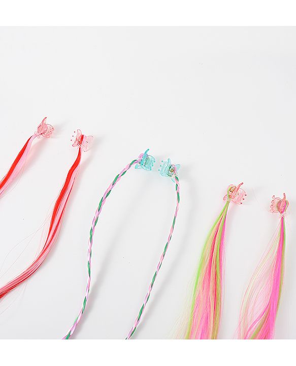 Pine Kids Hair Extensions Free Size Pack of 3 - Multicolor
