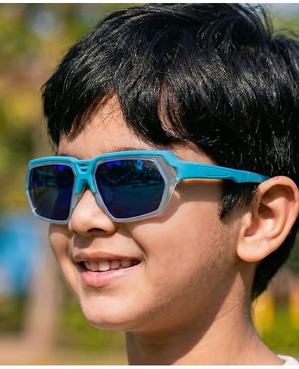 Pine Kids Sunglasses Blue with Comfortable Nose Pad - Blue
