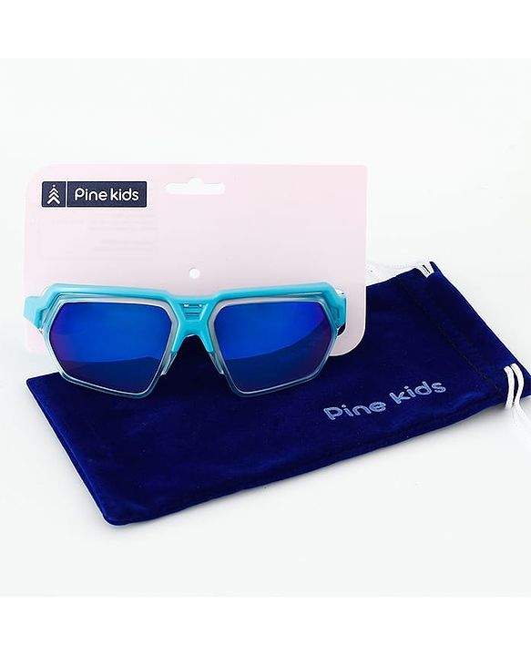 Pine Kids Sunglasses Blue with Comfortable Nose Pad - Blue