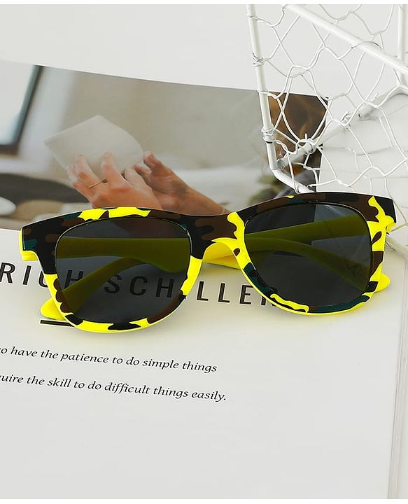 Pine Kids Sunglasses with Solid Nose Pad - Yellow