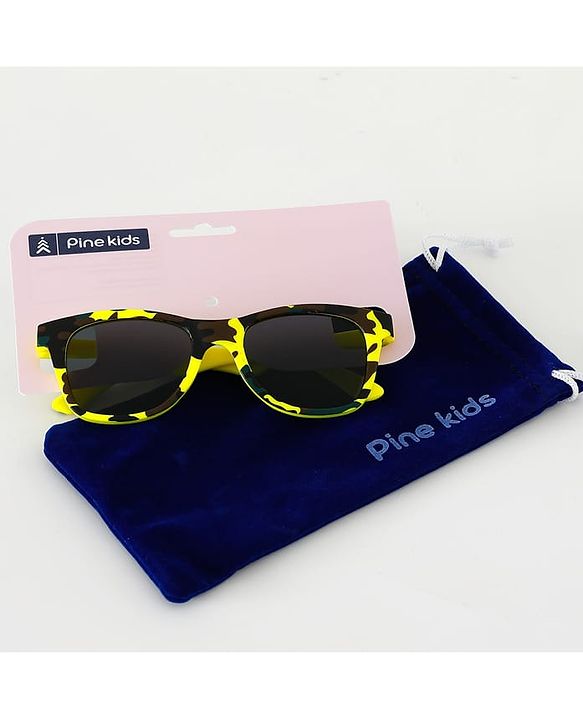 Pine Kids Sunglasses with Solid Nose Pad - Yellow