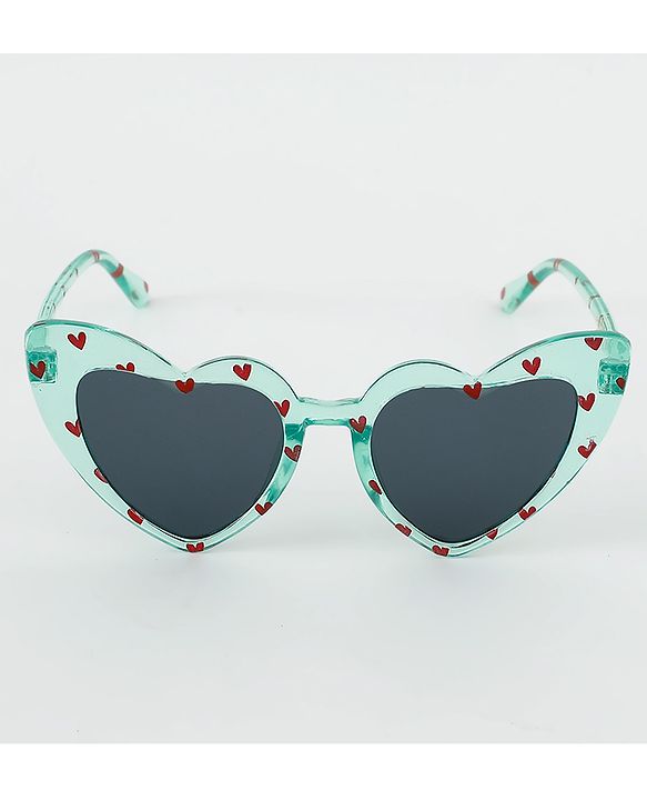 Babyhug Free Size Heart Shape Sunglasses - Green
