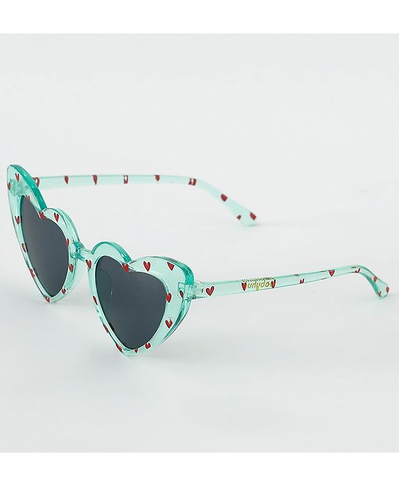 Babyhug Free Size Heart Shape Sunglasses - Green