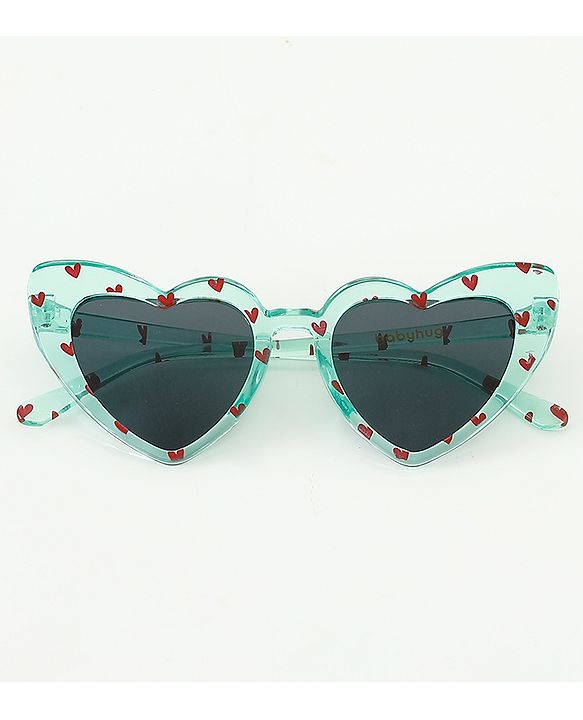 Babyhug Free Size Heart Shape Sunglasses - Green