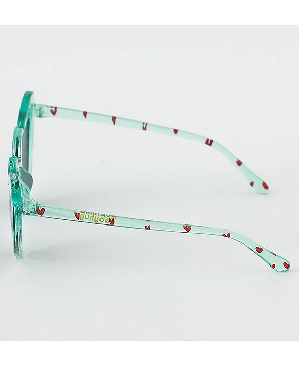 Babyhug Free Size Heart Shape Sunglasses - Green