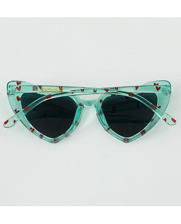 Babyhug Free Size Heart Shape Sunglasses - Green