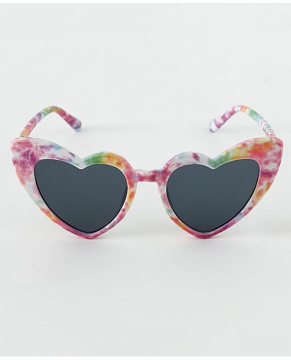Babyhug Free Size Heart Shape Sunglasses - Green