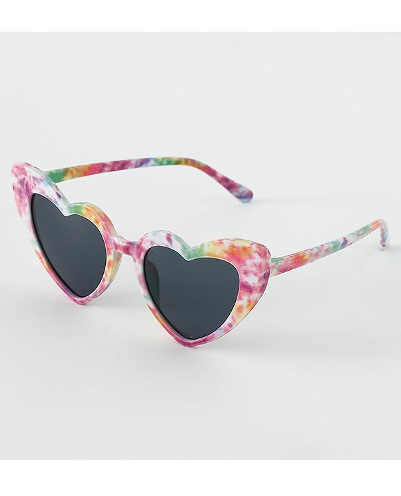 Babyhug Free Size Heart Shape Sunglasses - Green