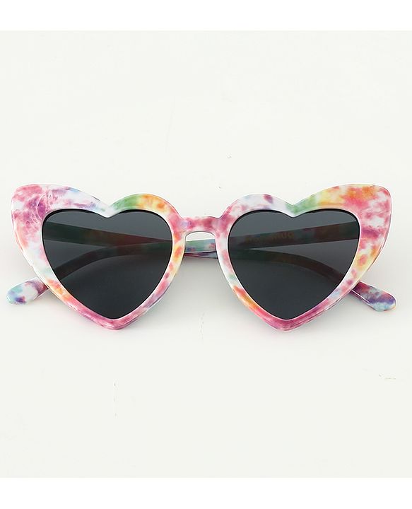 Babyhug Free Size Heart Shape Sunglasses - Green
