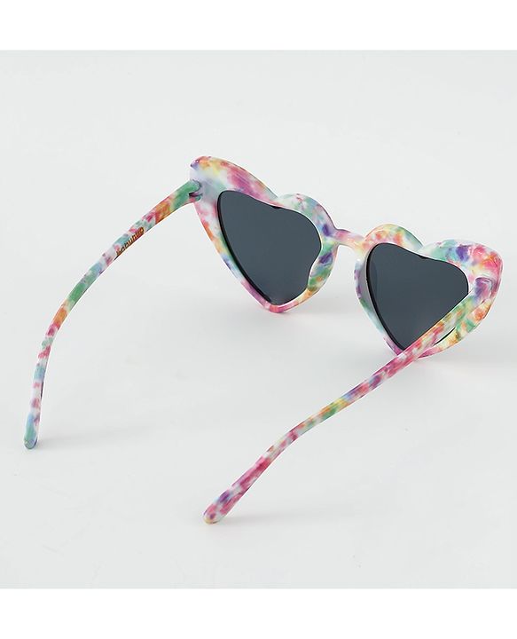 Babyhug Free Size Heart Shape Sunglasses - Green