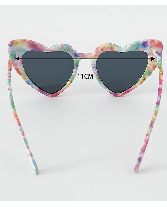 Babyhug Free Size Heart Shape Sunglasses - Green