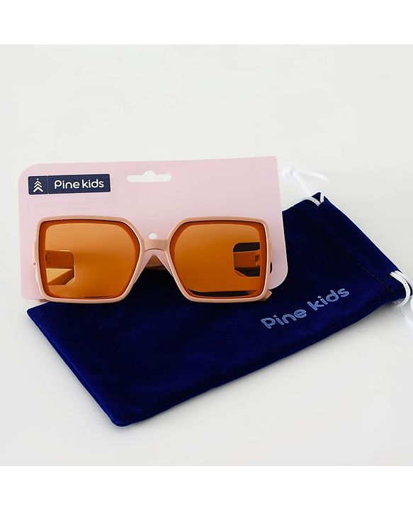 Pine Kids Sunglasses with Comfortable Nose Pad - Brown