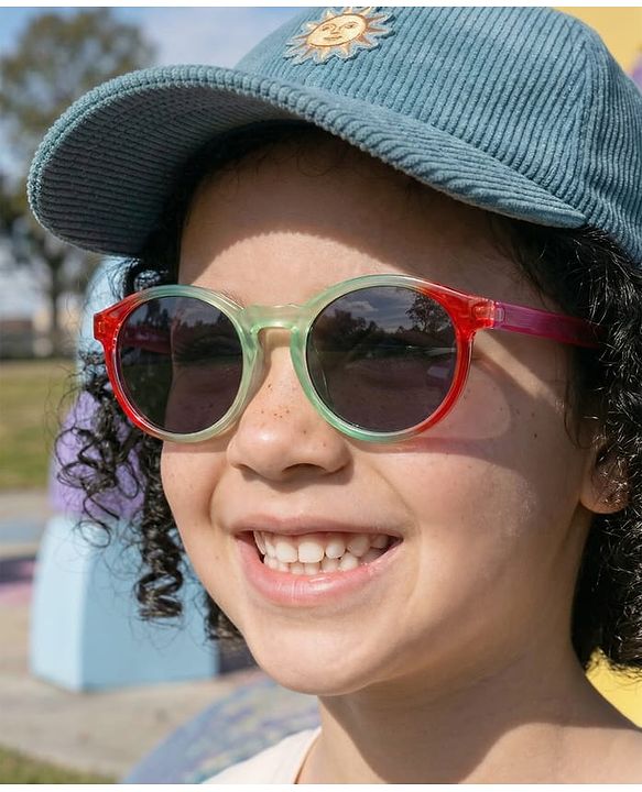Pine Kids Sunglasses with Comfortable Nose Pad - Red & Green
