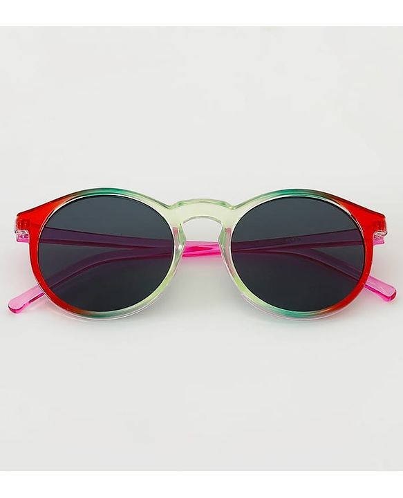 Pine Kids Sunglasses with Comfortable Nose Pad - Red & Green