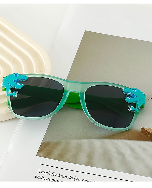 Babyhug Free Size Dino Applique Sunglasses - Green