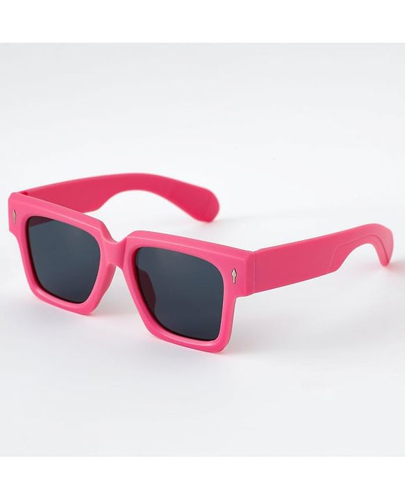 Pine Kids Free Size Sunglasses with Chunky Frame - Dark Pink