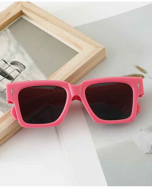 Pine Kids Free Size Sunglasses with Chunky Frame - Dark Pink