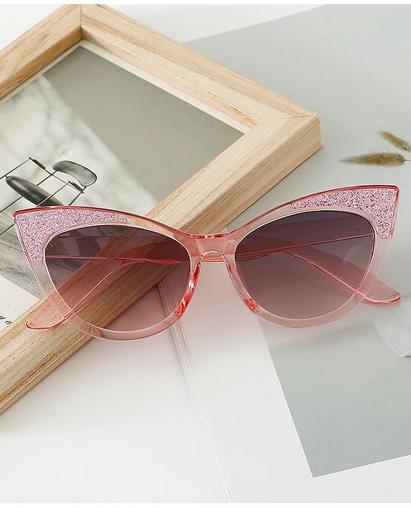Pine Kids Cat Eye Sunglasses with Shimmer Detail - Baby Pink